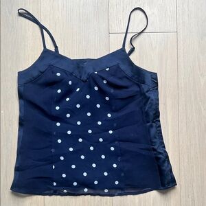 Banana Republic Navy Polka Dot Camisole